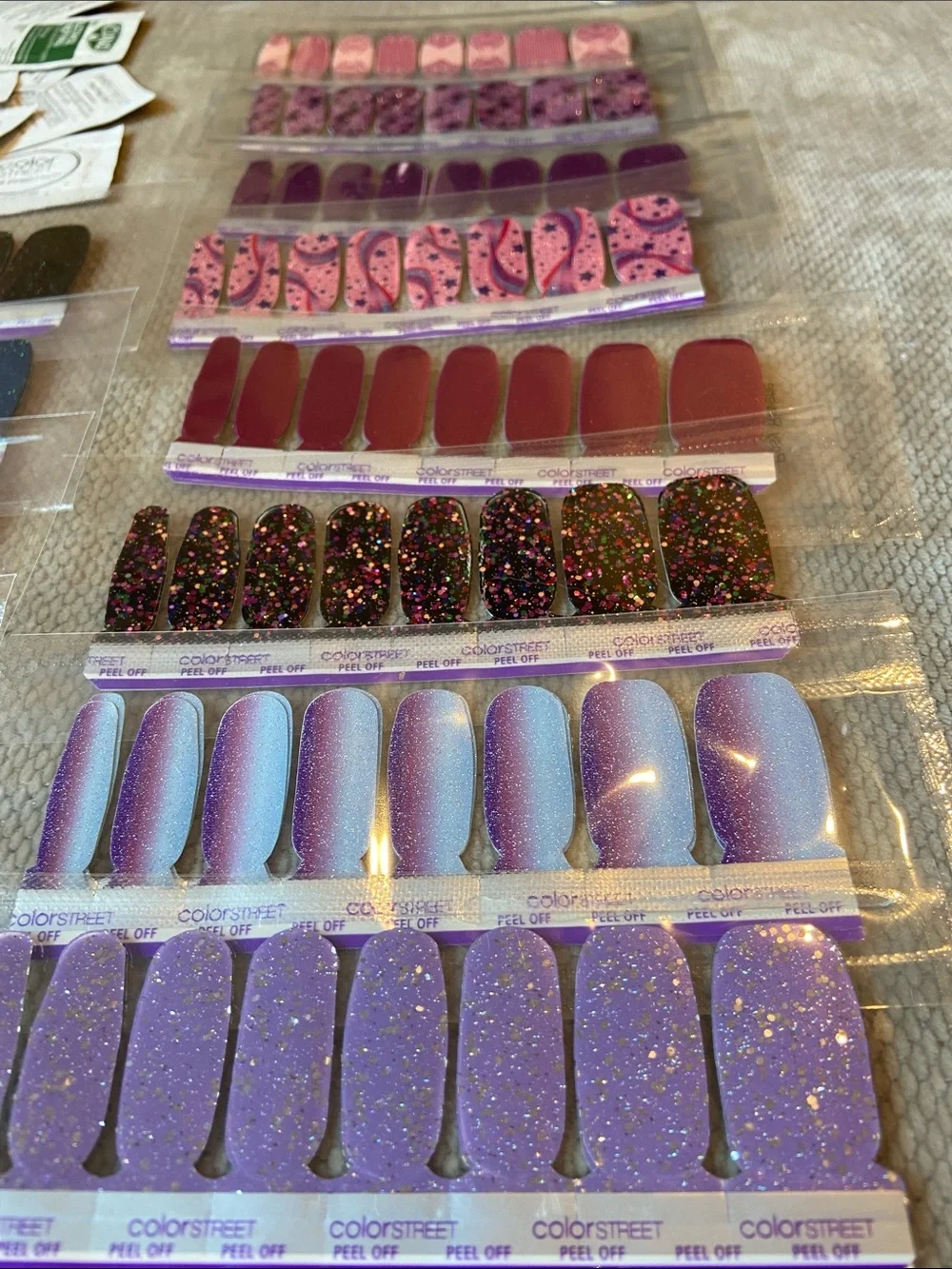 13 Color Street bundle- glitters, designs and 11 twosies